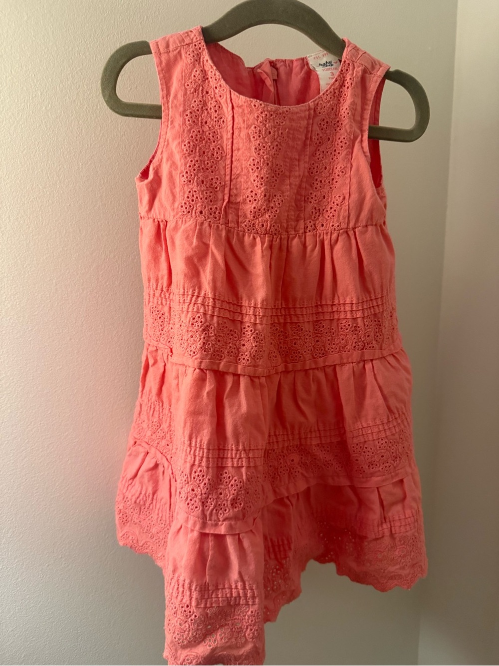 GAP Coral Eyelet Tiered Tank Dress